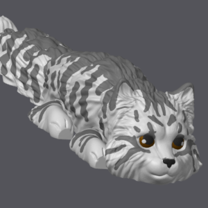 Kot taki biały w szare paski